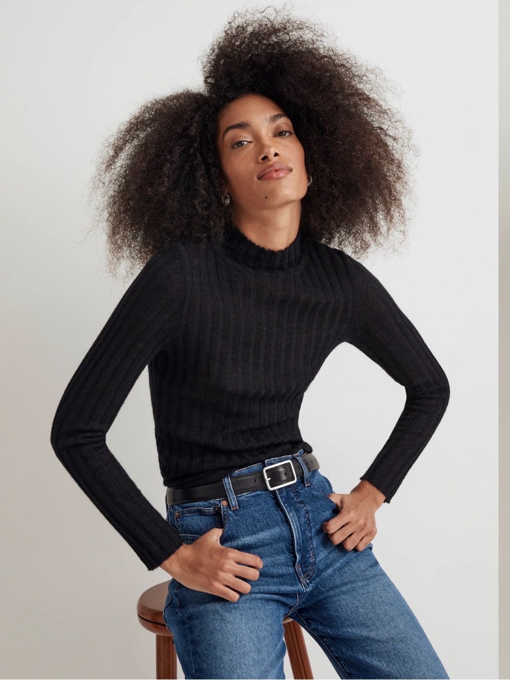 Madewell Alpaca Blend Mockneck Sweater Size Medium